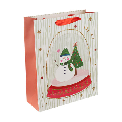 New Year's gift bag, Snow fantasy, 26x32x10 cm, assorted