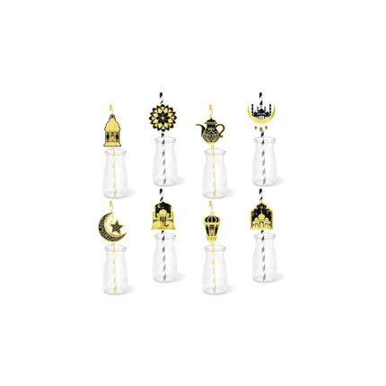 Ramadan drinking straws, 8 pcs