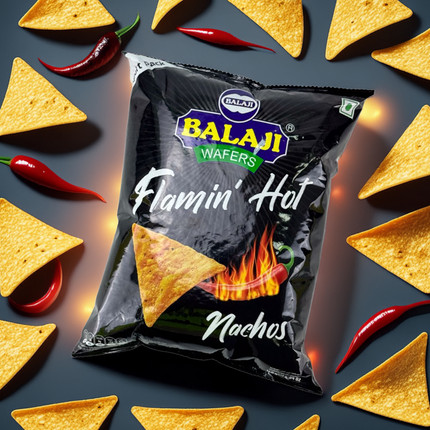 Chips "Balaji Wafers Nachos", 140 g