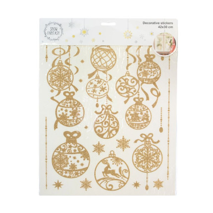 New Year's window sticker "Frosty patterns", Snow fantasy, 42x30 cm, assorted