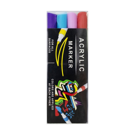 Acrylic marker, 4 pcs
