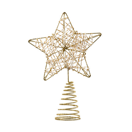 Christmas tree topper "Star", Snow Fantasy, assorted