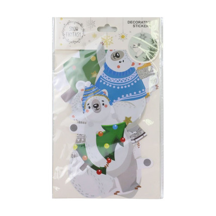 Christmas interior stickers, Snow Fantasy, assorted