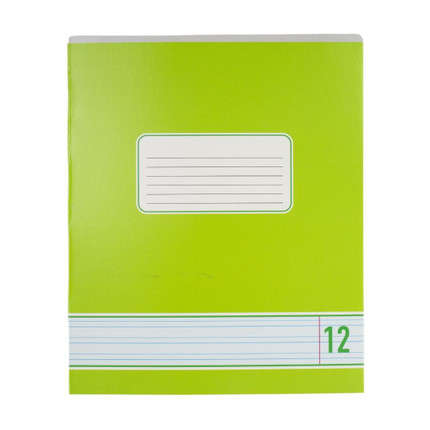 Notebook, 12 sheets, slanted or narrow line
