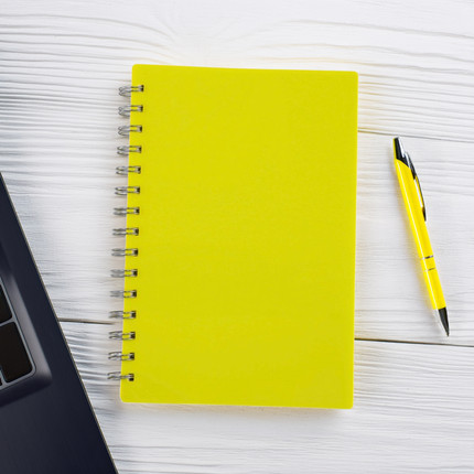 A5 spiral notebook, 96 sheets, presented in assortment