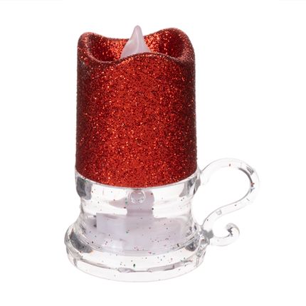 LED candle with handle, in assortment