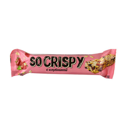 Granola bar, So Crispy, strawberry, 40 g