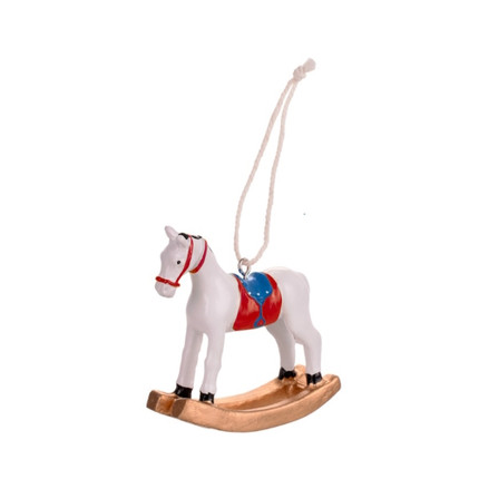 Christmas tree decoration "Horse", Snow fantasy, in assortment