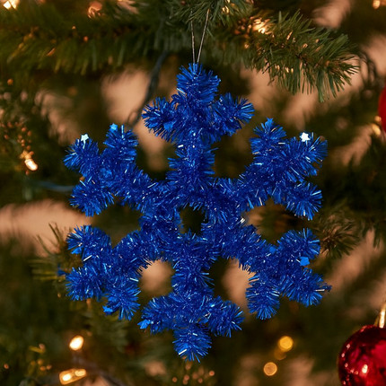 Christmas decoration made of tinsel, assorted