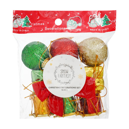 Christmas ornaments set, Snow Fantasy, 10 pcs, assorted
