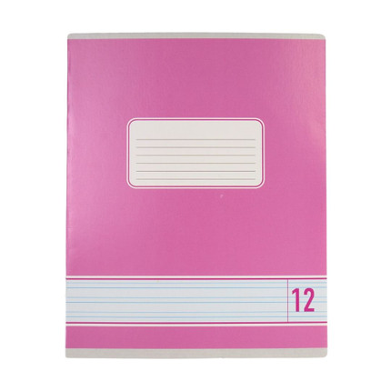 Notebook, 12 sheets, slanted or narrow line