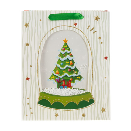 New Year's gift bag, Snow fantasy, 26x32x10 cm, assorted