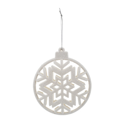 Christmas tree decoration "Shine", Snow fantasy, 10.5 cm, in assortment