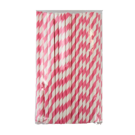 Party paper straw, 100 pcs., in assorment
