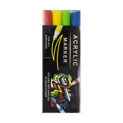 Acrylic marker, 4 pcs