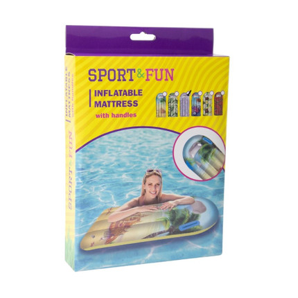 Inflatable mattress with handles, Sport&Fun-Blue-S