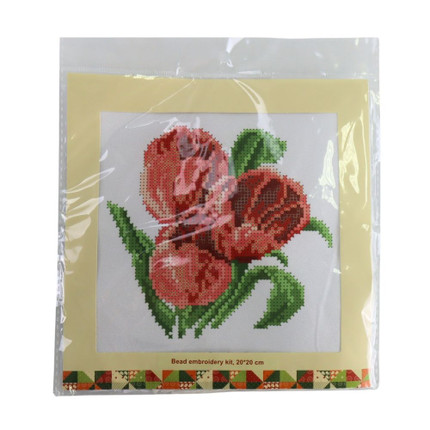 Bead embroidery set, 20×20 cm