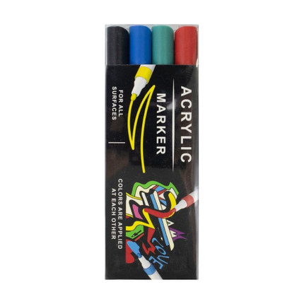 Acrylic marker, 4 pcs