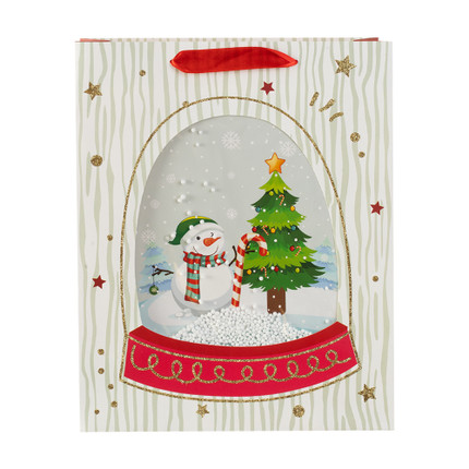 New Year's gift bag, Snow fantasy, 26x32x10 cm, assorted