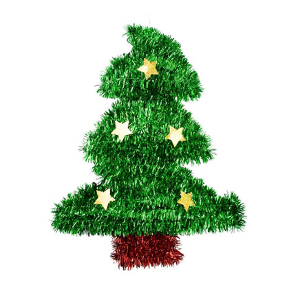 Christmas decoration made of tinsel, assorted