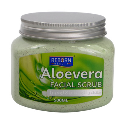 REBORN BEAUTY-FACIAL SCRUB-ALOEVERA-500ML (PT)