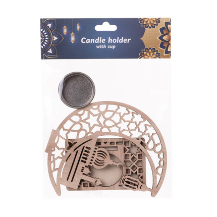 Wooden candle holder "Ramadan"