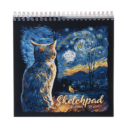 Sketch pad 40 sheets 195x197-Gray -Girl