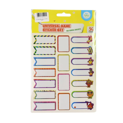 Sticker set for marking children’s belongings, assorted