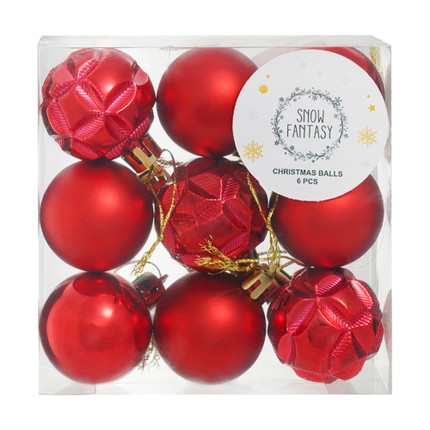 Christmas balls, Snow Fantasy, 4 cm, 9 pcs, assorted