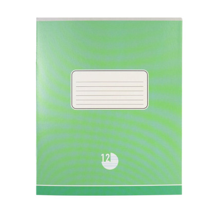 Notebook, 12 sheets, slanted or narrow line