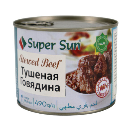 Super Sun Canned Stewed Beef 490G
