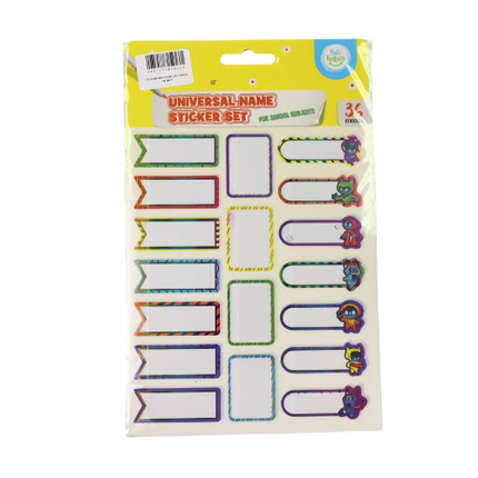 Sticker set for marking children’s belongings, assorted