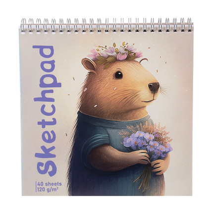 Sketch pad 40 sheets 195x197-Gray -Girl