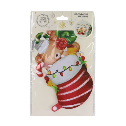 Christmas interior stickers, Snow Fantasy, assorted