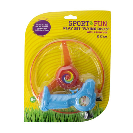 Play set Fly discs with light-Purple, Yellow