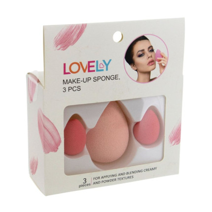 Make-up sponge, 3 pcs, Lovely