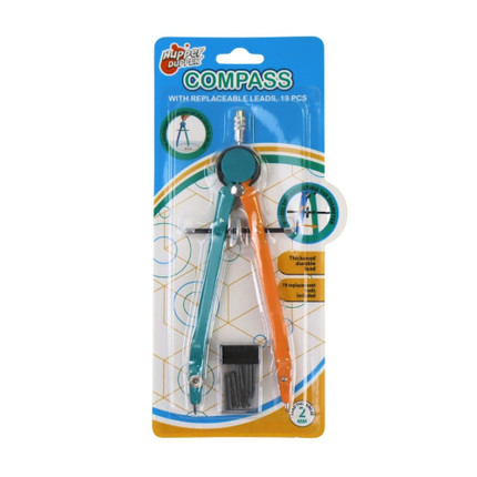 Compass with 19 spare leads, assorted