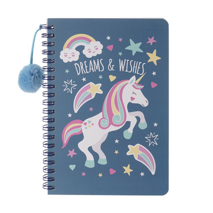 Notebook with fluffy ball, 60 sheets, in assortment