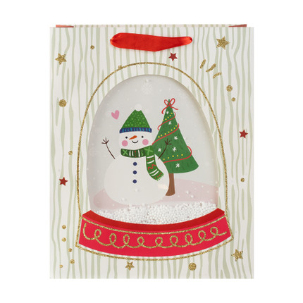 New Year's gift bag, Snow fantasy, 26x32x10 cm, assorted