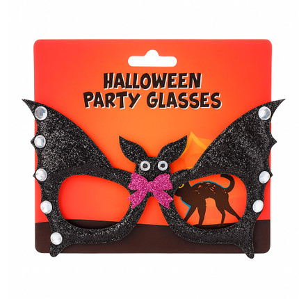 Halloween glitter glasses, assorted