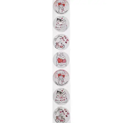 Stickers in roll, 500 pcs., in assortment