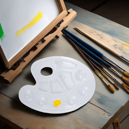 Palette for mixing paints, 22x17 cm