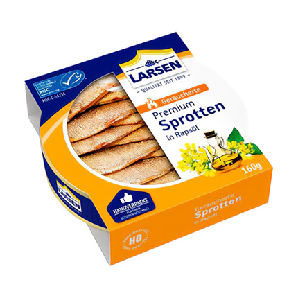 Larsen Smoked sprats rapeseed oil 160G
