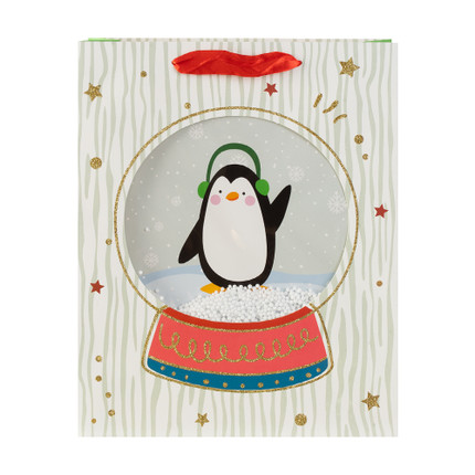 New Year's gift bag, Snow fantasy, 26x32x10 cm, assorted