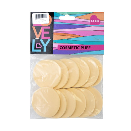 Cosmetic puff, Lovely, 12 pcs