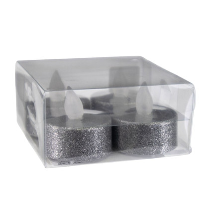 LED candle, Snow Fantasy, 4 pcs, assorted