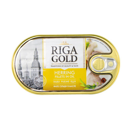Herring fillet In oil, Riga Gold, 190 g