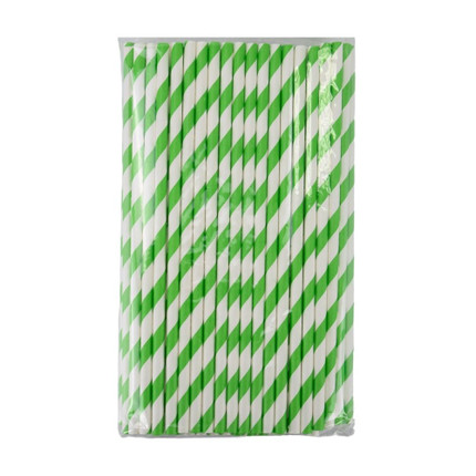 Party paper straw, 100 pcs., in assorment