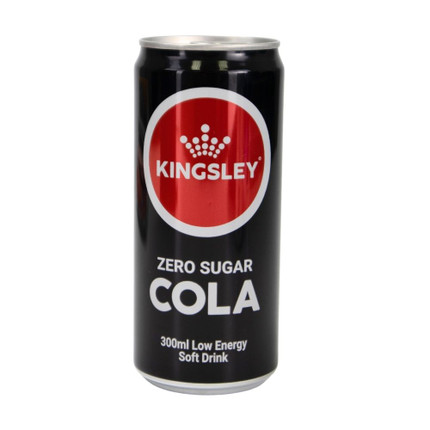 Kingsley Zero Cola Can 300ml