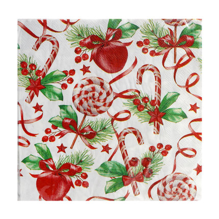Christmas napkins, Snow Fantasy, 20 pcs, assorted